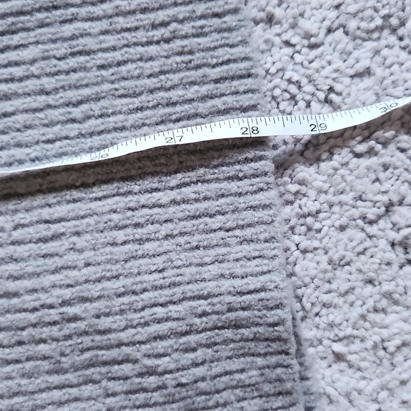 Sweaty Betty Bloomsbury Knitted Stripe Turtleneck, gray and Pink. Size Small - Picture 9 of 9